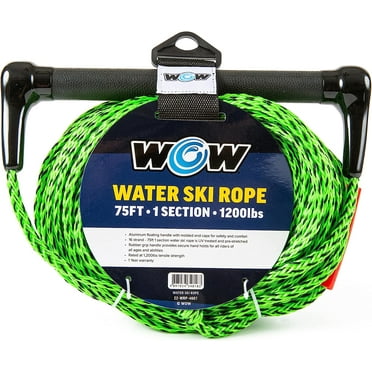 WOW Watersports 75ft 1-Section Tow Rope with Rubber Handle