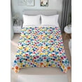thumbnail image 4 of Colorful Polka Dot Flat Sheets Only Full Size, Soft Breathable Bed Top Sheets for Mattress, Rainbow Polka Dots Watercolor Luxury Bedding Flat Sheets for Home Hotel Bedroom Bed Protection, 4 of 9