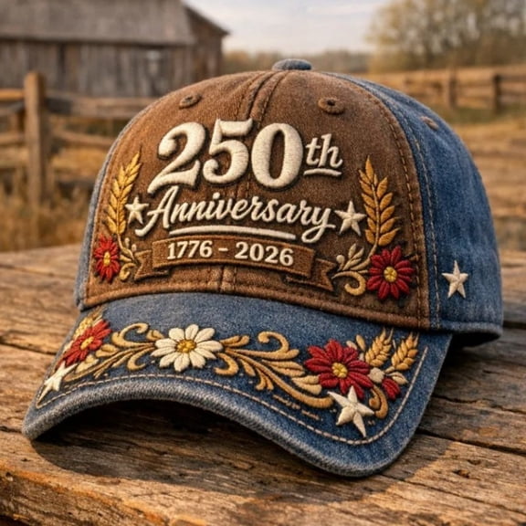 250th Anniversary USA Hat 1776-2026 Commemorative Patriotic Baseball Cap, USA Flag American Flag Hat Adjustable Independence Day Hat for Veterans & Patriotic Gifts