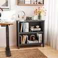 thumbnail image 6 of FIAKOA 3-Tier Black Bookcase, Wooden Display Bookshelf for Office, Adjustable Shelf Nightstand Storage Cabinet for Bedroom, 6 of 6