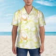 thumbnail image 5 of Uemuo Lemon Potatoes Printed Regular Fit Short Sleeve Casual Hawaiian Shirt for Men,Aloha shirt,Tropical shirt,Floral print shirt,Vacation Beach shirt-XX-Large, 5 of 9