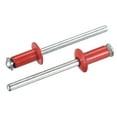 thumbnail image 1 of Unique Bargains Rivets Plats Ronds en Aluminium 5mm x 10mm, Rouge Lot de 25, 1 of 5
