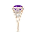 thumbnail image 3 of ANGARA Natural 3.5 Ct. Amethyst with Diamond Fashion Ring in 14K Rose Gold for Women (Ring Size: 3.5), 3 of 9
