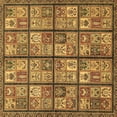 thumbnail image 1 of Ahgly Company Indoor Square Abstract Brown Modern Area Rugs, 7' Square, 1 of 4