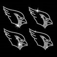 thumbnail image 2 of Ensemble de 4 Petits T-Shirts Cardinal Blue Jay Head Scintillants en Cristal de Strass par JCS Rhinestones, 2 of 4