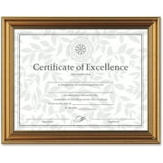 DAX Antique Colored Document Frame with Certificate, Plastic, 8 1/2 x 11, Gold