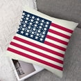 thumbnail image 7 of nygtbtfer American USA Flag Waving in The Air Red Blue White Farmhouse Decor Family Decoration Sign  Linen Home Decorative Throw Pillow Case Cushion Cover Sofa Couch,  White, 7 of 7