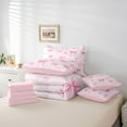 thumbnail image 6 of Castle Fairy Kawaii Girly Bow Bedding Comforter Set,Cherry Blossom King Bedding Sets, 6 of 8