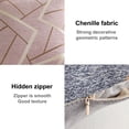 thumbnail image 3 of Funda de almohada cuadrada suave, moderna, cómoda, de chenilla con textura de punto Simple, 2 uds., 3 of 5