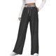 thumbnail image 2 of Pantalones sueltos de pierna ancha para mujer Pantalones rectos de cintura alta Pantalones casuales Fridja  hfkajh101095, 2 of 6