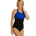 thumbnail image 5 of Sporti Textured Chlorine Resistant One Piece Slimsuit, High Cut, Soft Cup (Women’s), 5 of 12