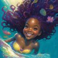 thumbnail image 1 of LP1246 Resina La Serie Personajes Negra Con Diamantes Completos 30*30CM, 1 of 9