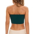 thumbnail image 4 of Sujetador de tubo con borde de acero de imitación sin costuras de talla grande para mujer Sujetador de tubo sin tirantes con borde de acero de tela verde Talla grande para mujer, 4 of 5