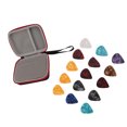 thumbnail image 1 of Guitar Picks Holder, Scratch Resistant Large Space Guitar Pick Bag Set Easy To Carry EVA And Cloth  For Storage Black And Red, 1 of 8