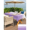 thumbnail image 5 of Rectangle Outdoor Tablecloth With Umbrella Hole And Zipper– Purple White Waterproof Patio Table Cover for Party, Picnic, Backyard, 54"x80" , Abstract Modern Brush Strokes, 5 of 8