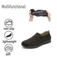 thumbnail image 4 of Mens Non-slip Loafers Comfortable Casual Walking Shoes Flat Outdoor Shoes Lightweight Soft Office Shoes Brown 7 US, 4 of 7