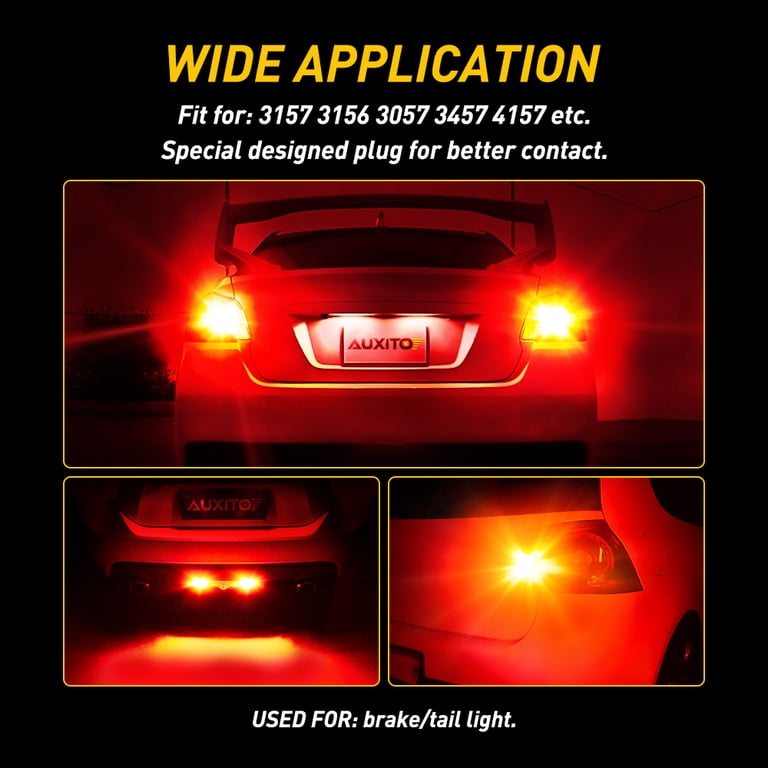 Afibraru 3156 3157 LED Bulbs - Super Bright Red Brake & Tail Lights For Cars, Trucks, Motorcycles - Pack Of 2