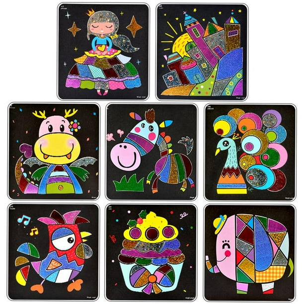 Manualidades creativas de bricolaje con transferencia de dibujos animados para niños: pintura, manualidades y juguetes. Cuento de hadas