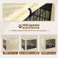 thumbnail image 2 of Rockever Polyester Dog Crate Cover - Durable Windproof Pet Kennel Cover for Wire Crate Indoor Outdoor Protection Beige 37”(L)x 24” (W)x 25”(H) fits 36"inch, 2 of 6