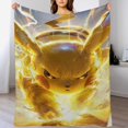 thumbnail image 4 of Manta de Pikachu de varios tamaños, súper suave, de tela con superficie vertical, acogedora y cálida, adecuada para cama, sofá, camping, viajes, para todas las estaciones, ligera y compacta, 40 x 60, 4 of 8