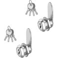 thumbnail image 1 of Pack Of 2 Letterbox Locks, 16 Mm, Letterbox Lock, 4 Keys, Diameter 18 Mm, Cabinet Lock, Letterbox Lock, Furniture Lock, Drawer Lock, Lever Lock, Secur, 1 of 3