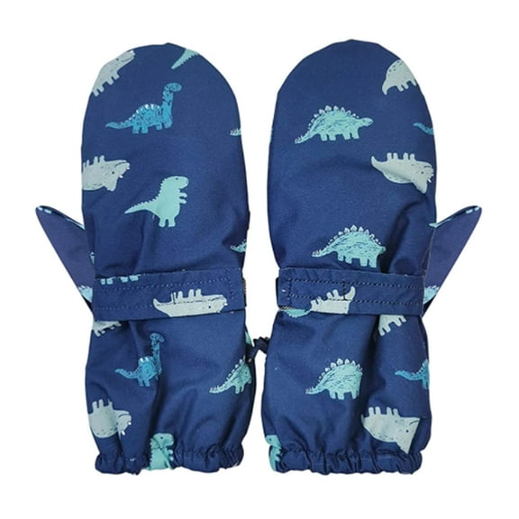 Ketyyh-chn99 Kids Ski Gloves Full Fingers Knitted Gloves Warm Winter Gloves for Little Boys Girls Blue,M