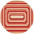 thumbnail image 1 of Ahgly Company Indoor Square Patterned Neon Red Area Rugs, 3' Square, 1 of 6