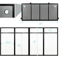 thumbnail image 3 of Proreck DJ Foldable Facade Booth With Table Panel 24x48 Inch, Black Metal Frame Replaceable White And Black Scrims, 3 of 9