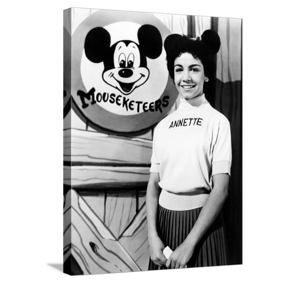 Art.com The Mickey Mouse Club, Annette Funicello, 1955-59 Stretched Canvas Print Wall Art, 18" x 24"