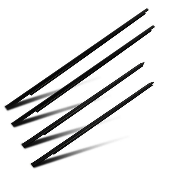 cciyu 4PCS Black Window Molding Trim Compatible with 2009-2021 For Dodge For Ram OEM 55112376AH 55112377AH 55372138AH 55372139AH – Noise Reduction & Leak Proof