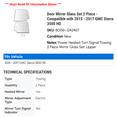 thumbnail image 2 of Door Mirror Glass Set 2 Piece - Compatible with 2015 - 2017 GMC Sierra 3500 HD 2016, 2 of 2
