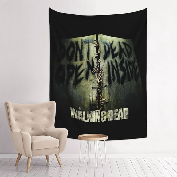 Walking Dead Wall Tapestry Anime Poster For Bedroom Aesthetics Funny Room Decor Flag Wall Hanging For Teen Girls Men Dorm Living Room 29x37in