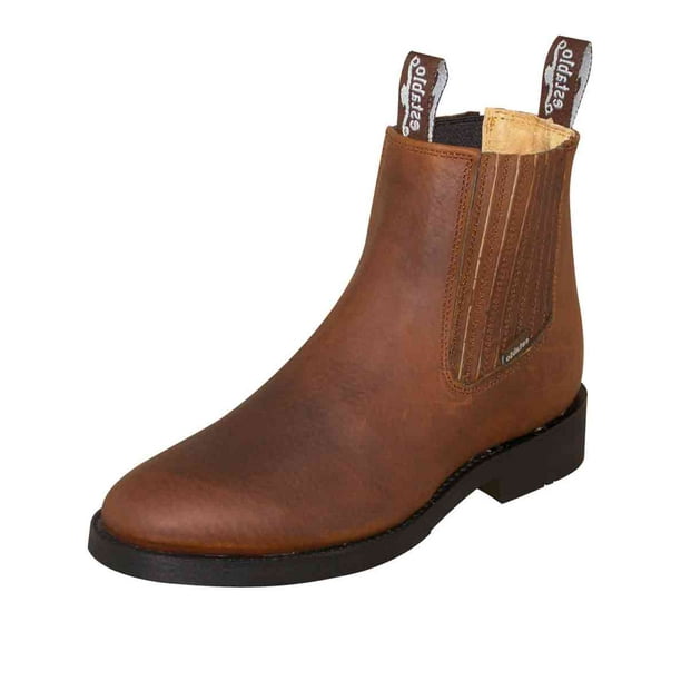 Men's Boots Ankle Leather, Botin Establo para de Trabajo Casual - Walmart.com