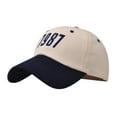 thumbnail image 2 of IDALL Baseball Cap Trucker Hat Male Female Neutral Summer Splice Color Embroidery Baseball Caps Adjustable Hat Visors Snapback Hats for Men Hats for Men Navy One Size, 2 of 5