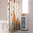 thumbnail image 4 of Fall Shower Curtain Gnome Pumpkin Shower Curtains for Bathroom Sunflower Maple Leaf Bath Curtains Sets with Hooks for Autumn Thanksgiving Seasonal Decor Polyester Waterproof Small Stall 36" X 72", 4 of 6