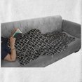 thumbnail image 6 of Black and White Soft Flannel Fleece Blanket, Plus Signs Abstract Pattern Geometric Tile Ornament in Contrasting Colors, Cozy Plush for Indoor and Outdoor Use, 50" x 70", Black White, by Ambesonne, 6 of 6