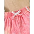 thumbnail image 3 of Bagilaanoe Toddler Baby Girls Beach Shorts 1T 2T 3T 4T 5T 6T Kids Tie-dye Print Loose Casual Workout Shorts, 3 of 9