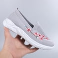 thumbnail image 7 of Mostsola Womens Sneaers Mesh Slip on Walking Shoes Embroidery Floral Dress Shoes Comfort Flats, 7 of 7