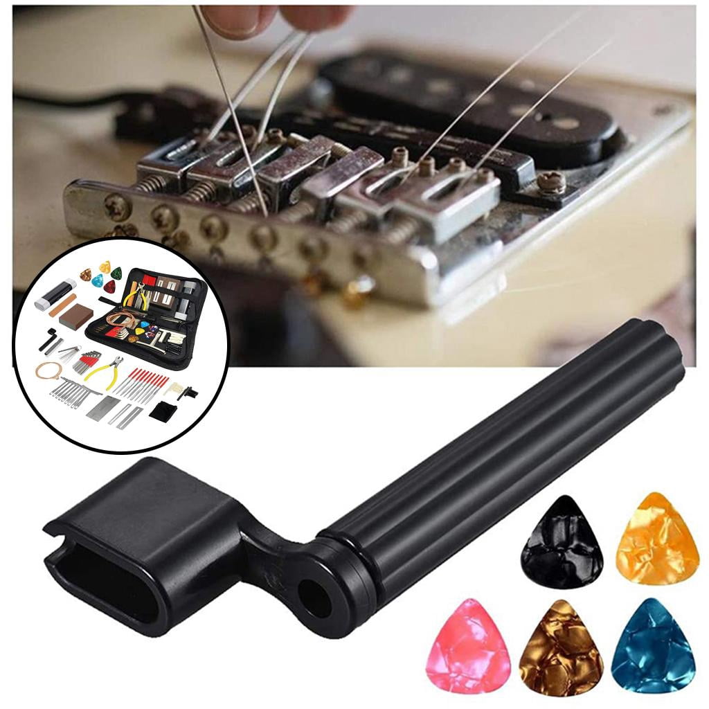 LeeQinersw 72pcs Guitar Repairing Tool Kit Guitar Tool with Carry Bag Maintenance Set Guitar Accessory with Carry Bag