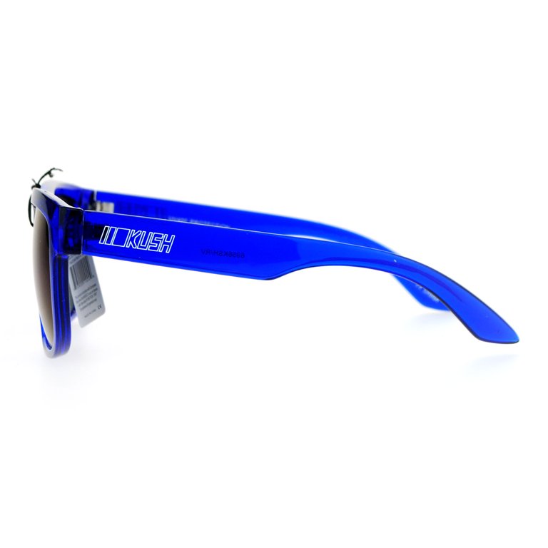 KUSH Sunglasses Mens Dark Lens Black Square Frame Shades UV 400