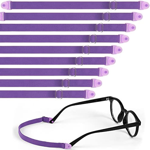 Lsupdaol 9 Pcs Kids Glasses Strap with Snap Button Elastic Adjustable Eyeglass Band Nonslip Glasses Holder for Kids Safety Eyewear Retainers for Toddler Sports Eye Glass Sunglasses Lanyard