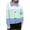 Sky Blue, variant on Khunlpohl Womens Casual Coats Button down Collared Color Block Long Sleeve Jackets Textured Trendy Loose Jacket