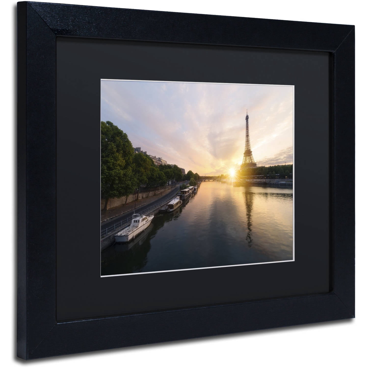 Trademark Fine Art 'Stay Up Paris' Canvas Art by Mathieu Rivrin, Black Matte, Black Frame