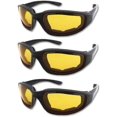 thumbnail image 1 of 3 Pair Motorcycle Riding Glasses Padding Goggles UV Protection Dustproof Windproof Motorcycle Sunglasses, 1 of 4