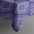 thumbnail image 5 of Purple Ethnic Geometric Pattern Square Tablecloth,Waterproof Square Table Cover,Wipeable Spillproof Washable Table Cover for Home Kitchen Party Decor 60"x60"(152x152cm), 5 of 6