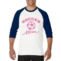Mens Raglan Sleeve Baseball T-Shirts - Soccer Mom