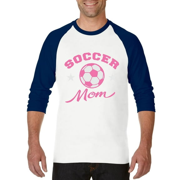 Mens Raglan Sleeve Baseball T-Shirts - Soccer Mom