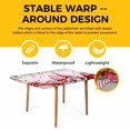 thumbnail image 4 of Valentine's Gnomes Table Cloths for 3 Foot Rectangle Tables, Weeping Eucalyptus Pink Red Love Heart Patio Waterproof Elastic Fitted Tablecloths, Washable Rectangular Table Cover for Camping, 4 of 8
