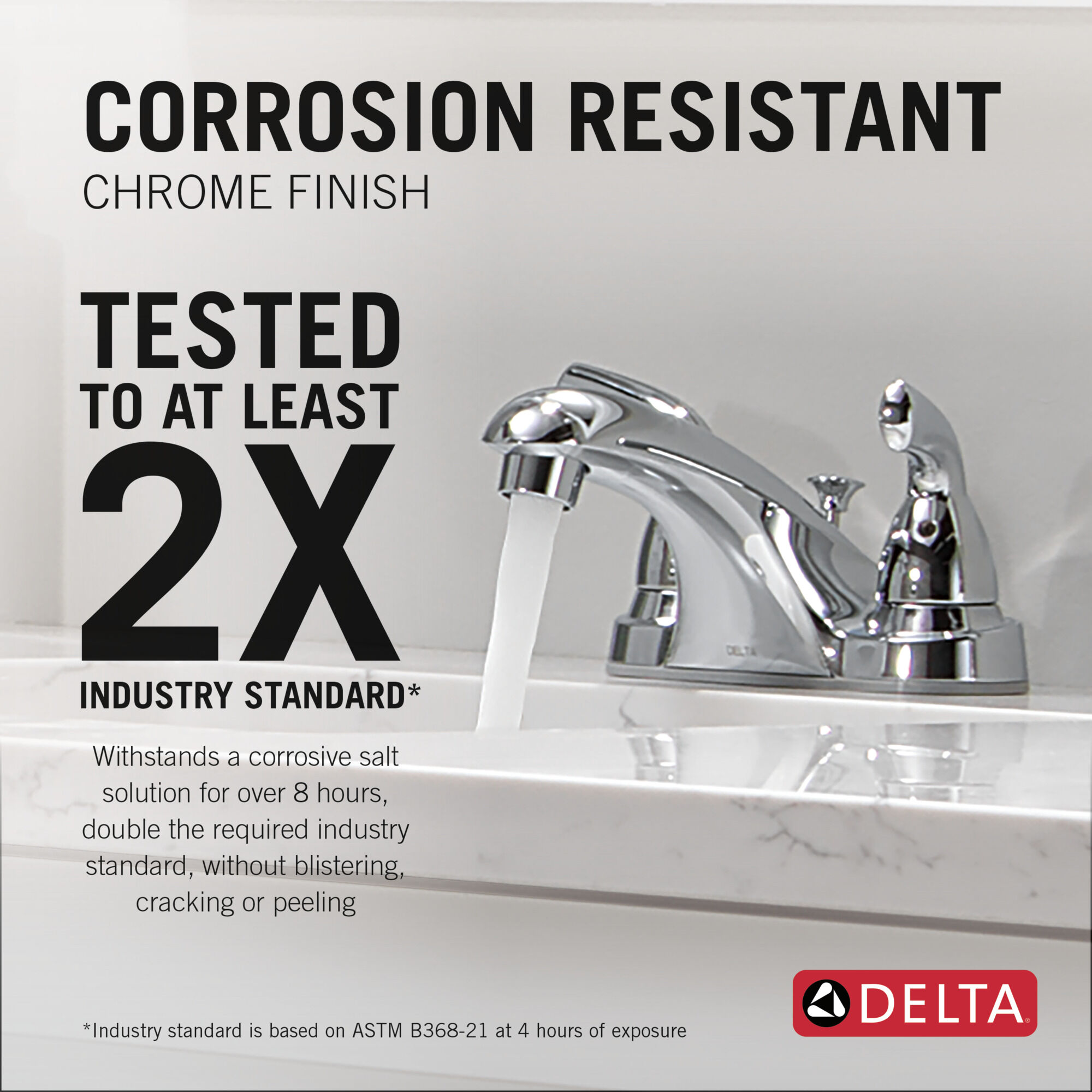 Delta Foundations Two-Handle Bathroom Faucet, Chrome photo 5