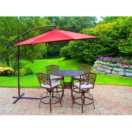 Xtremepowerus 10 Ft Outdoor Offset Cantilever Patio Umbrella Hand Crank Base Burgundy Walmart Com Walmart Com